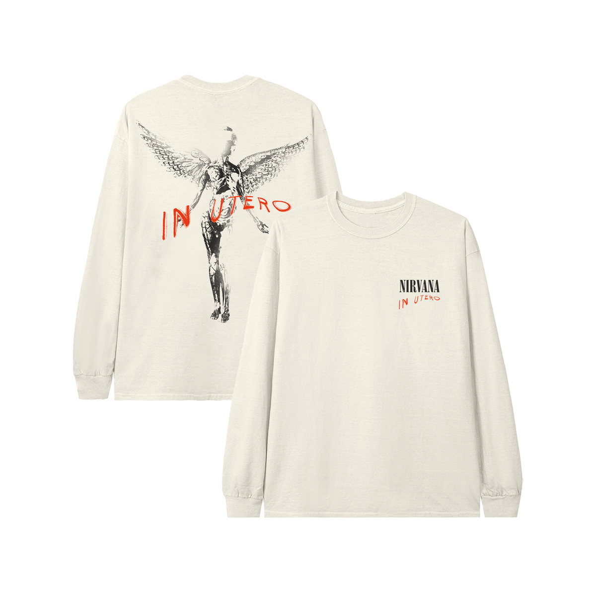 トップス Nirvana In Utero L/S Sleeve Print Tee XL In Utero Longsleeve Tee – Nirvana Official Store