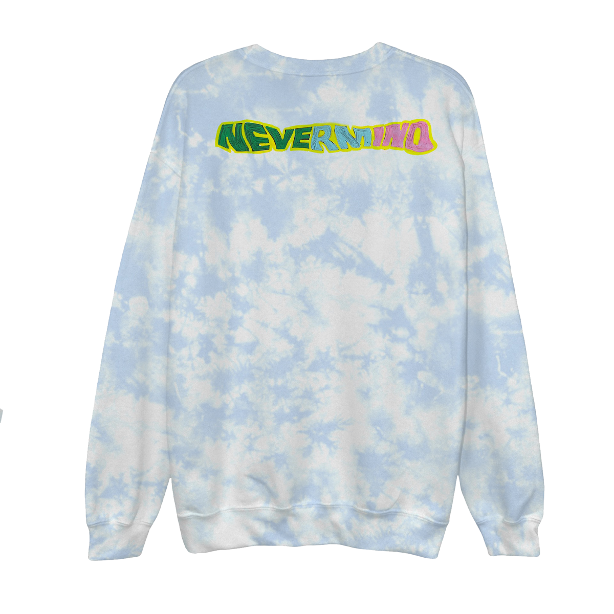 BRAND NEW! Nirvana turquoise blue smile crew deals neck sweatshirt