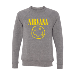 Smiley Tri-Blend Crewneck Sweater - Nirvana