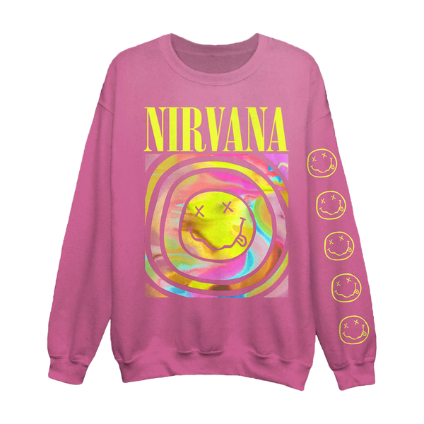 Nirvana Pink Spiral Crewneck