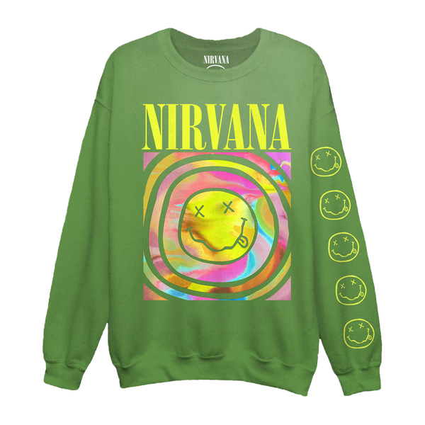 Nirvana Green Spiral Crewneck