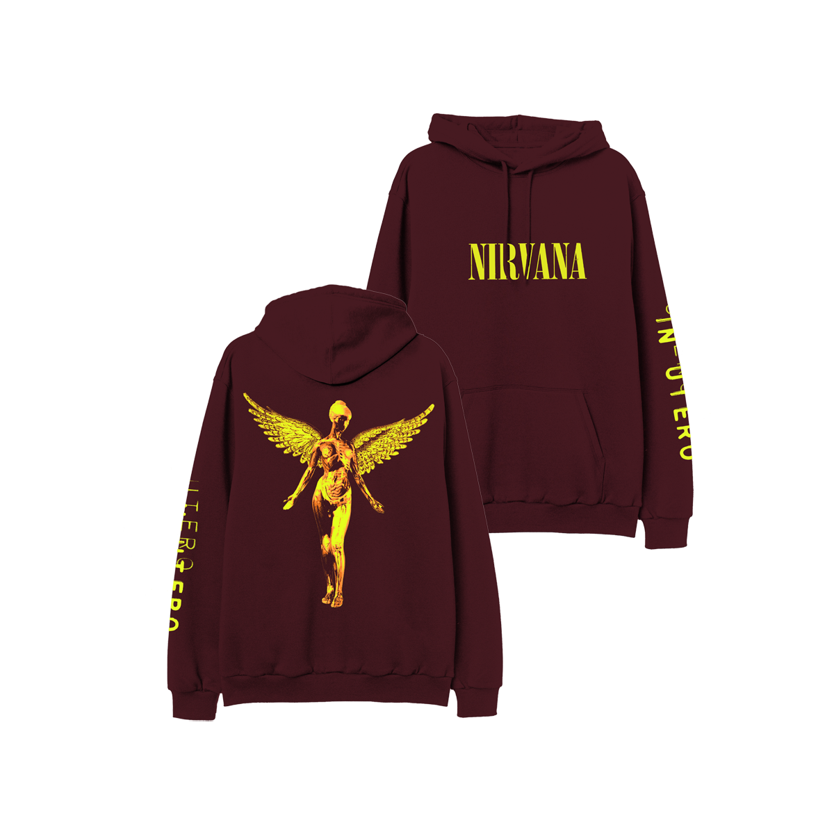 Nirvana top hoodie mens