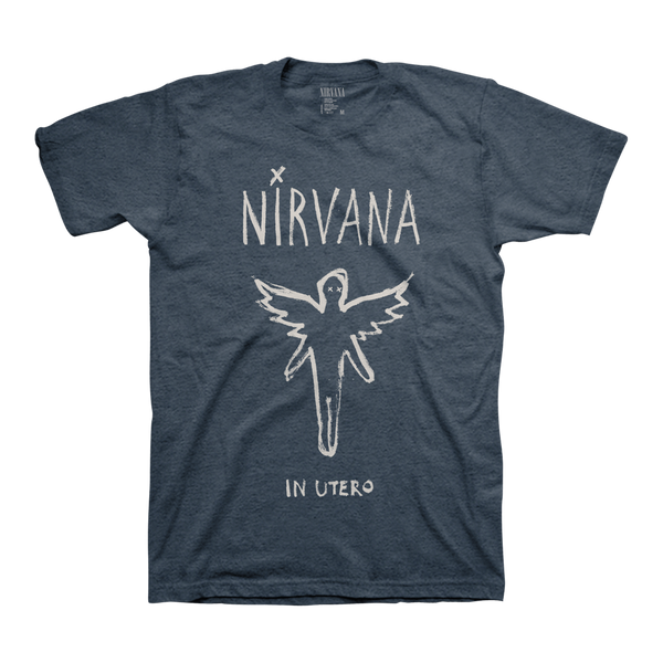 Nirvana - In Utero Brush Tee (Heather Navy) – Nirvana Official Store