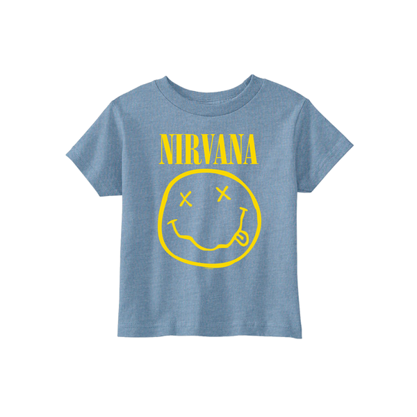 Smiley Toddler Tee - Blue – Nirvana Official Store Smiley Toddler Tee - Blue – Nirvana Official Store